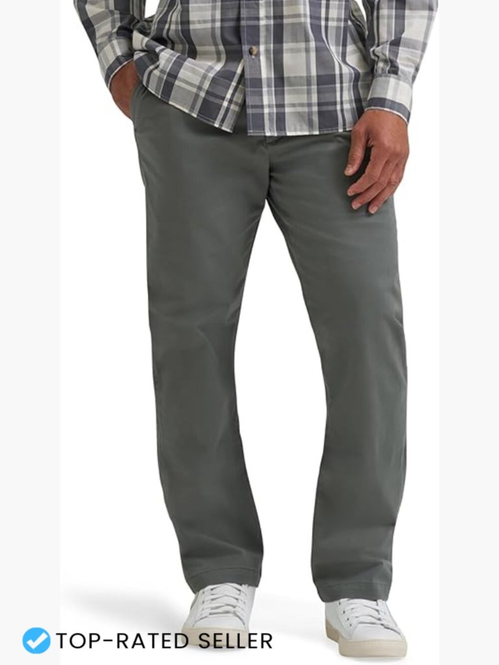 Straight Fit Flat Front Chino Pants Classic Casual Comfort Stretch Fabric